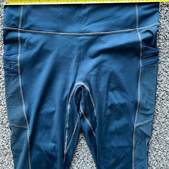 Fabletics Capri Womens Small Teal Motion 365 Athleisure Pants - Picture 3 of 7